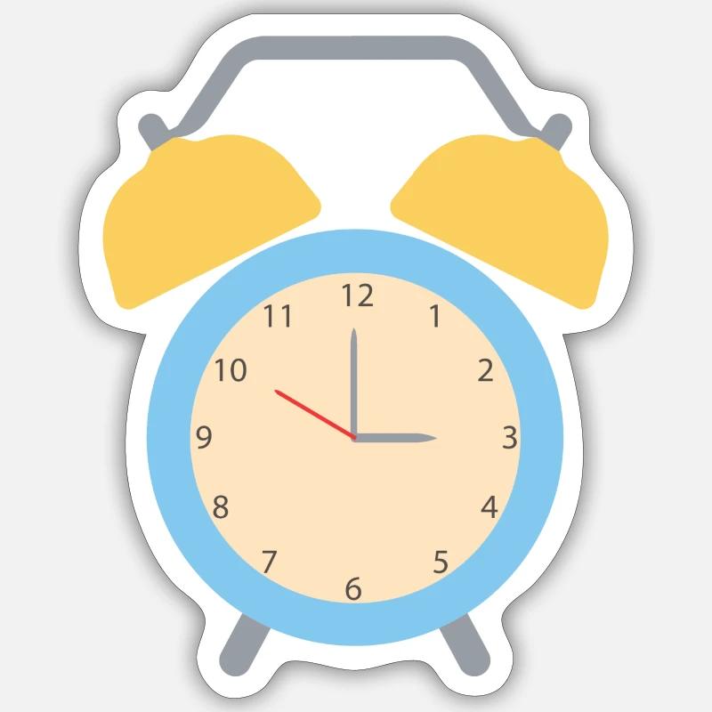 Wecker Sticker Größe S (10 x 10 cm)