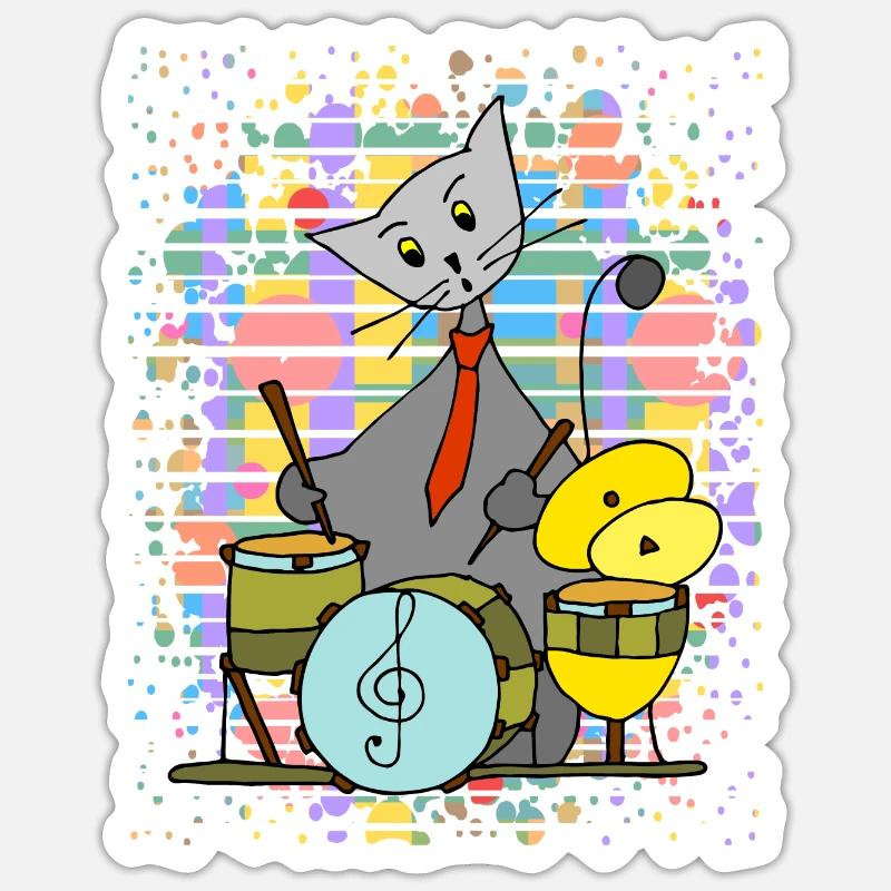 Cat - Sticker size S (10 x 10 cm) - white matte