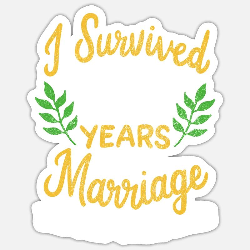 30e anniversaire de mariage a survécu à 30 ans Sticker taille S (10 x 10 cm)