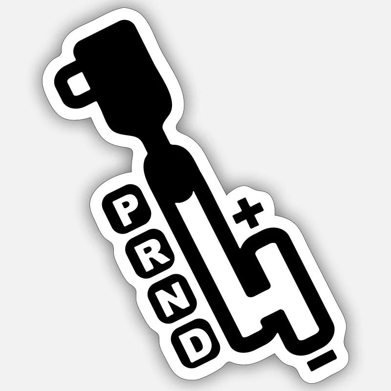 automatic gearbox - Sticker size S (10 x 10 cm) - white matte