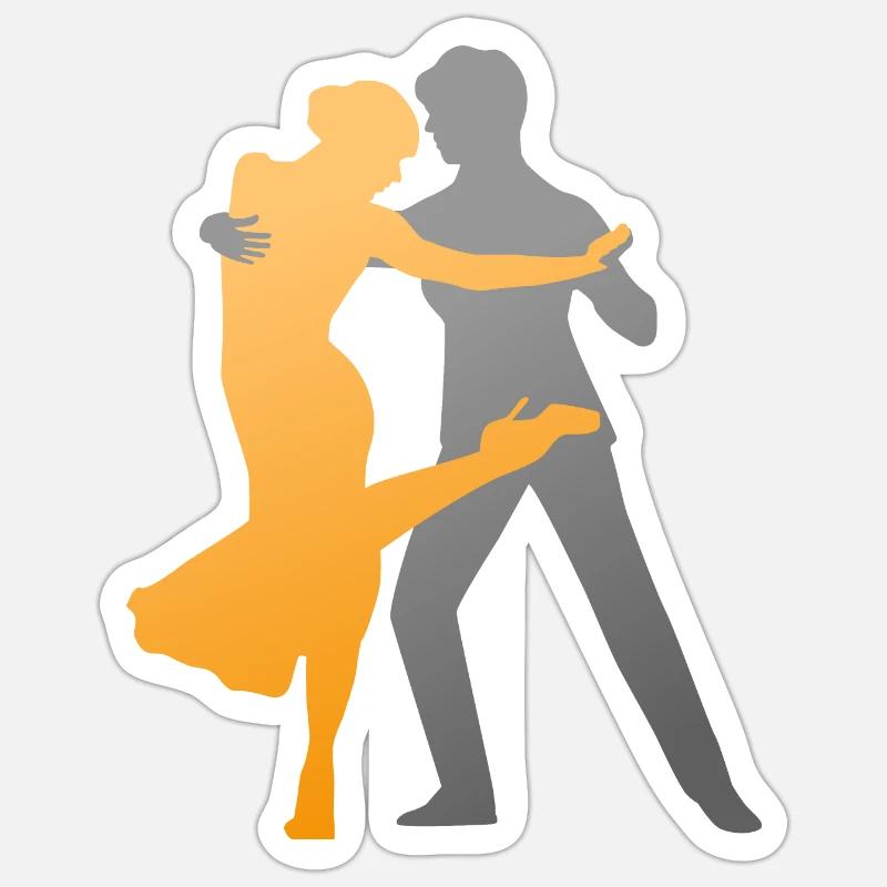 Queer Tango - Sticker Größe S (10 x 10 cm) - Mattweiß