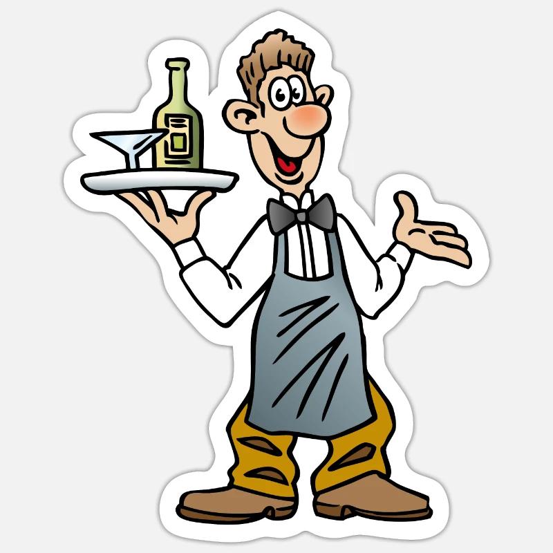 Serveur - Sticker taille S (10 x 10 cm) - blanc mat