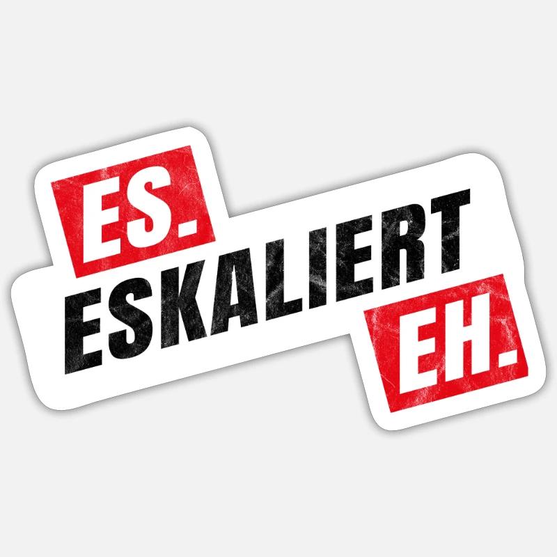 techno eskaliert witzig EDM Geschenkidee Sticker Größe S (10 x 10 cm)