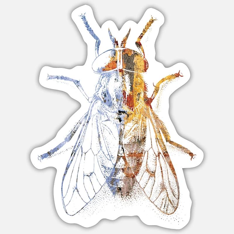 Fly - Sticker size S (10 x 10 cm) - white matte