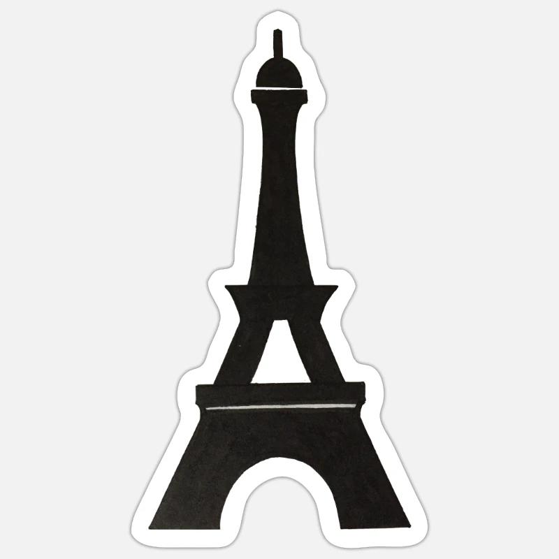 Eiffel Tower - Sticker size S (10 x 10 cm) - white matte