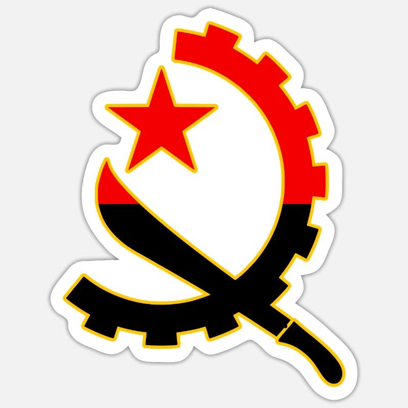 Angola - Sticker taille S (10 x 10 cm) - blanc mat