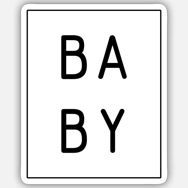 infant - Sticker size S (10 x 10 cm) - white matte