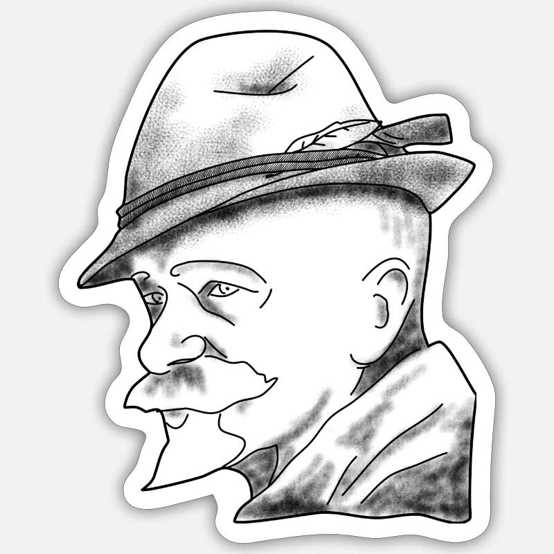 Erzgebirge, dialect, history - Sticker size S (10 x 10 cm) - white matte