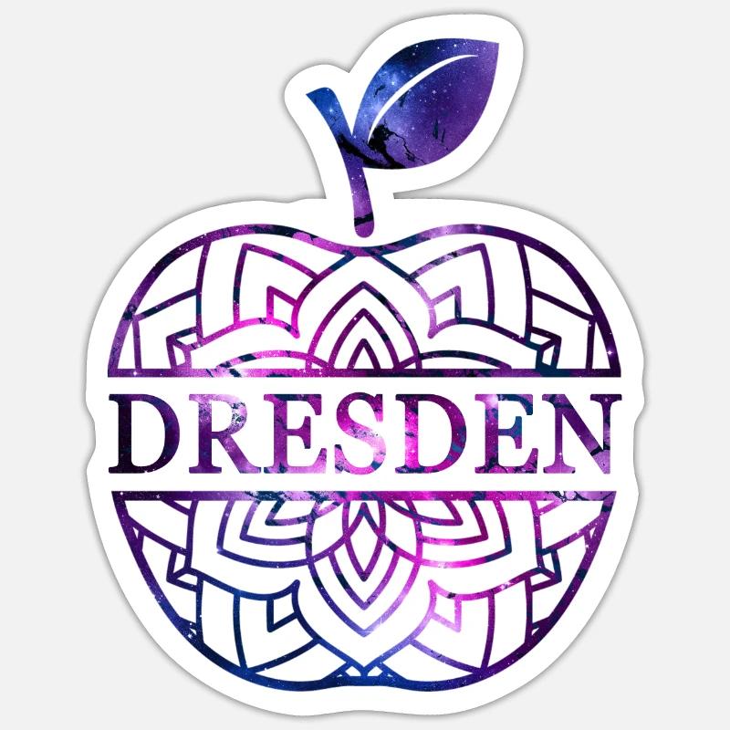Dresde - Sticker taille S (10 x 10 cm) - blanc mat