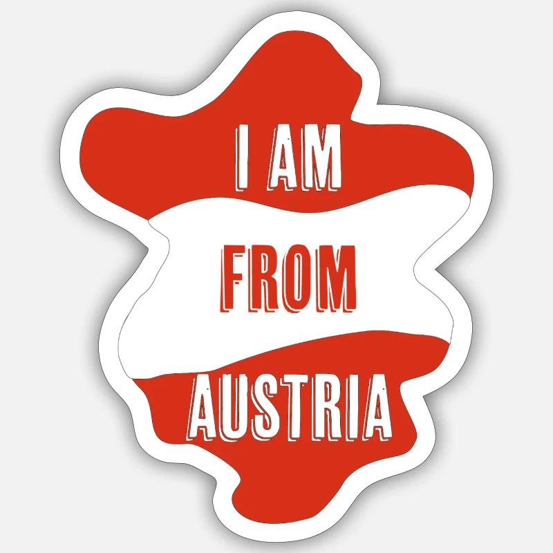 I am from AUSTRIA Sticker Größe S (10 x 10 cm)