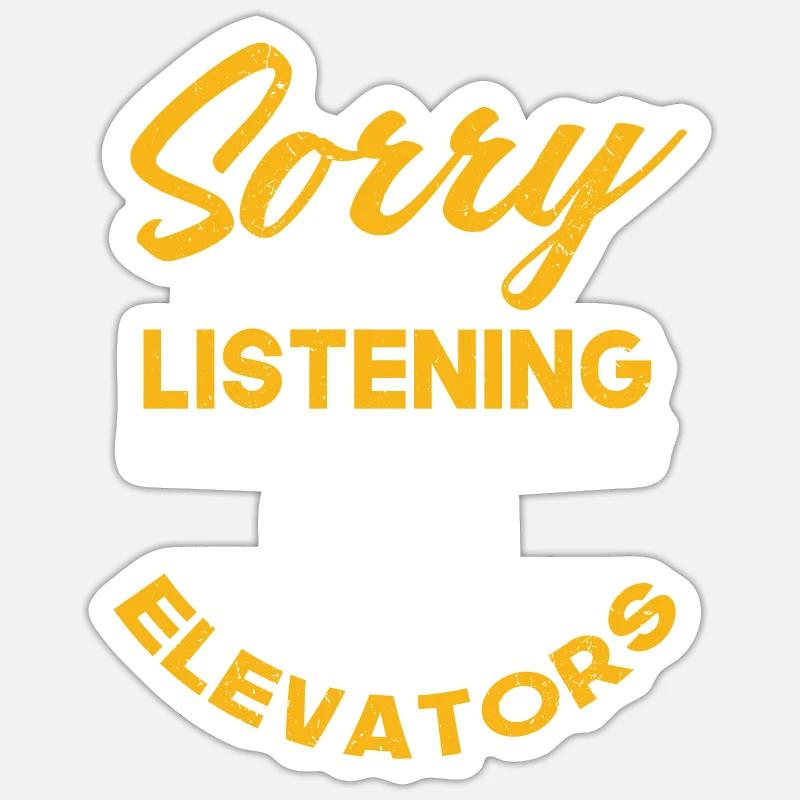 Elevator - Sticker size S (10 x 10 cm) - white matte