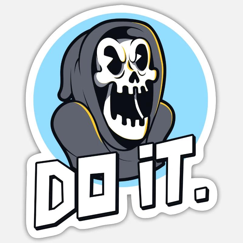 Do It Skeleton Sticker size S (10 x 10 cm)