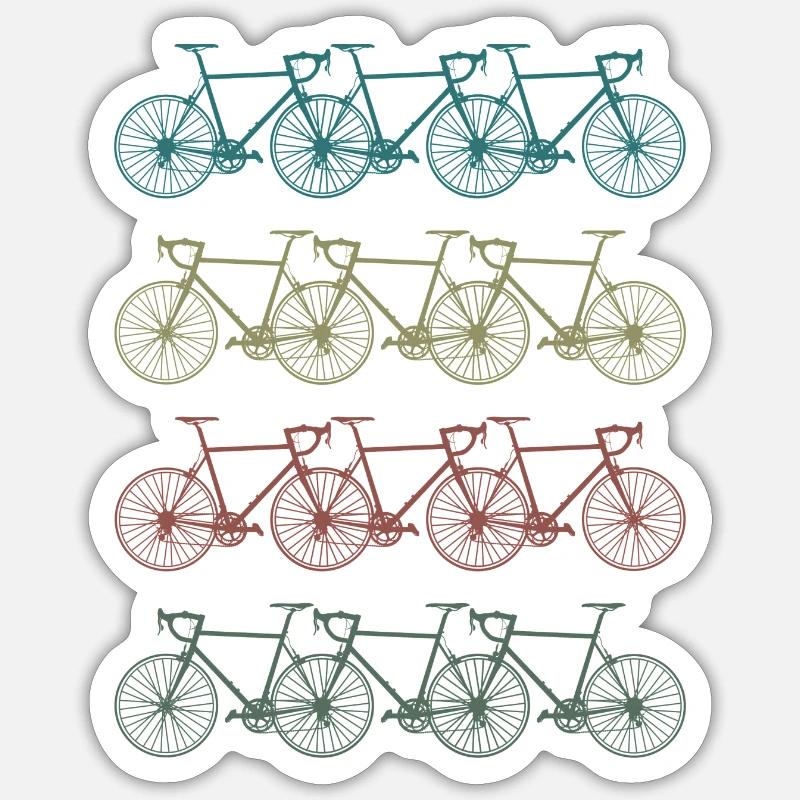 Vélo - Sticker taille S (10 x 10 cm) - blanc mat