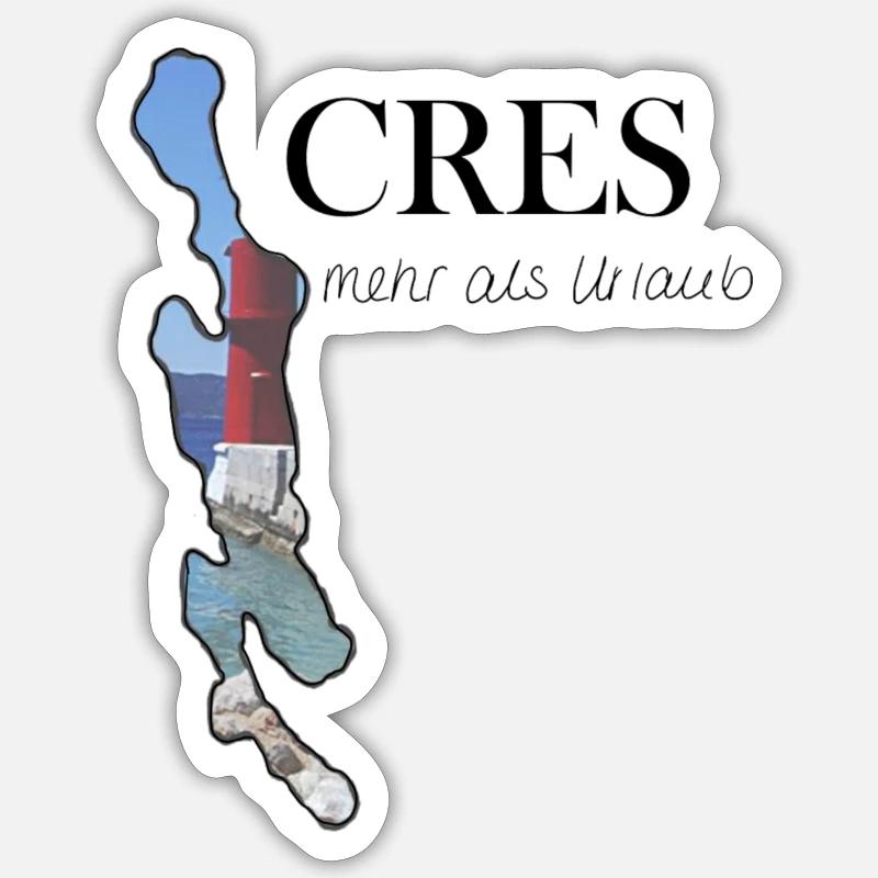 Île de Cres - plus que des vacances Sticker taille S (10 x 10 cm)