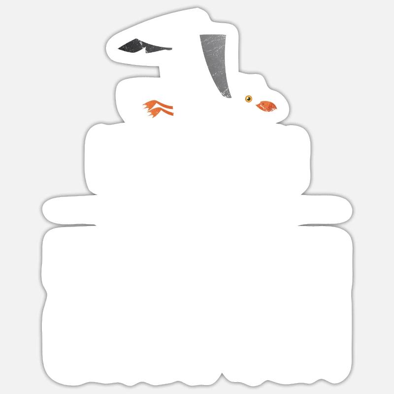 Lasst mich durch ich muss nach Cuxhaven Möwe - Sticker Größe S (10 x 10 cm) - Mattweiß