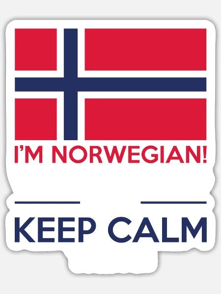 I'm norwegian We don't do that keep calm thing - Sticker Größe S (10 x 10 cm) - Mattweiß