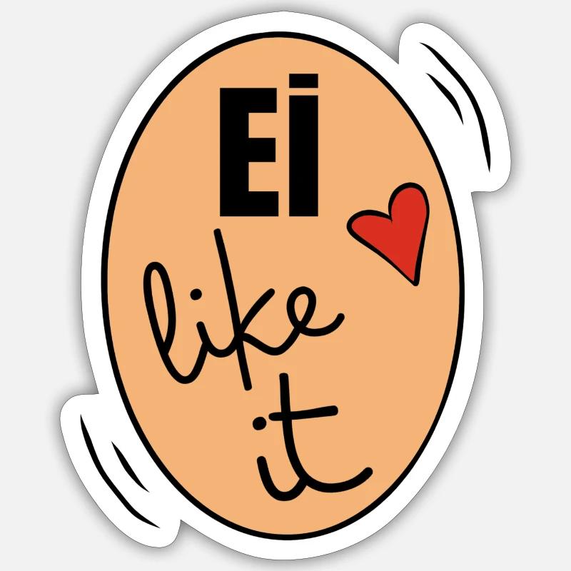 "EI" like it egg Sticker size S (10 x 10 cm)