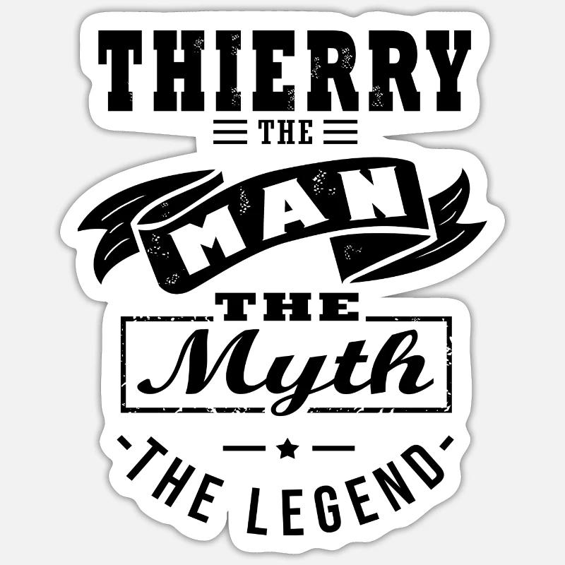 Thierry personalized gift first name thierry - Sticker size S (10 x 10 cm) - white matte