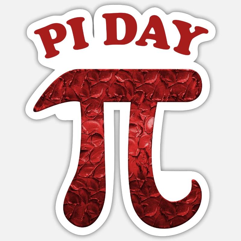 Pi Day - Sticker Größe S (10 x 10 cm) - Mattweiß
