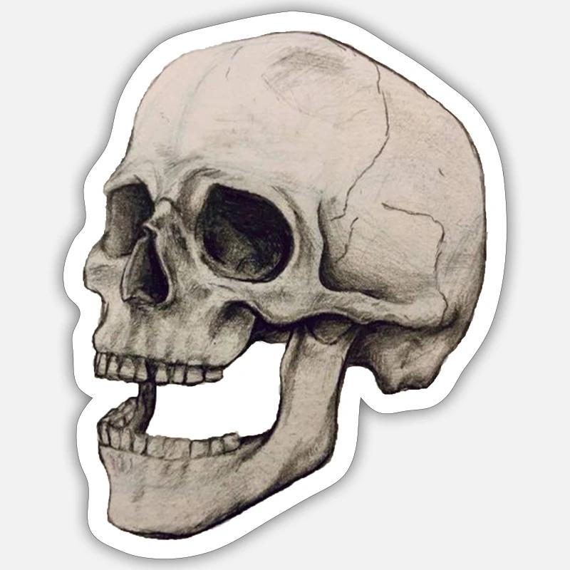 Schädel Squelette Sticker Größe S (10 x 10 cm)