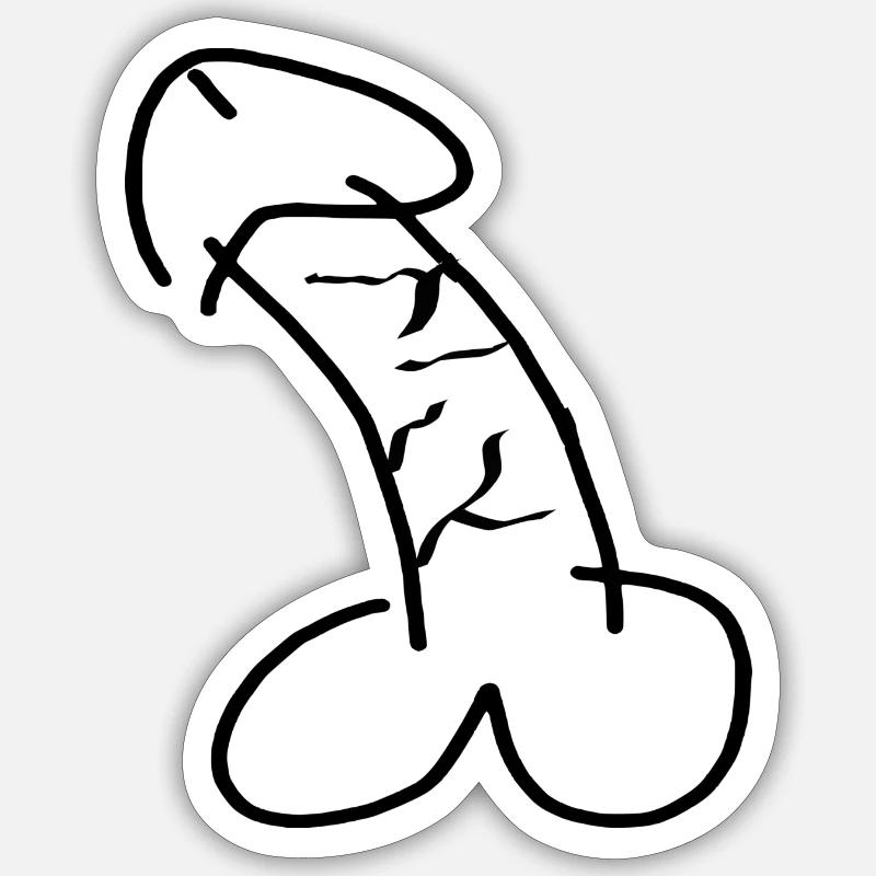 Willy - Sticker taille S (10 x 10 cm) - blanc mat