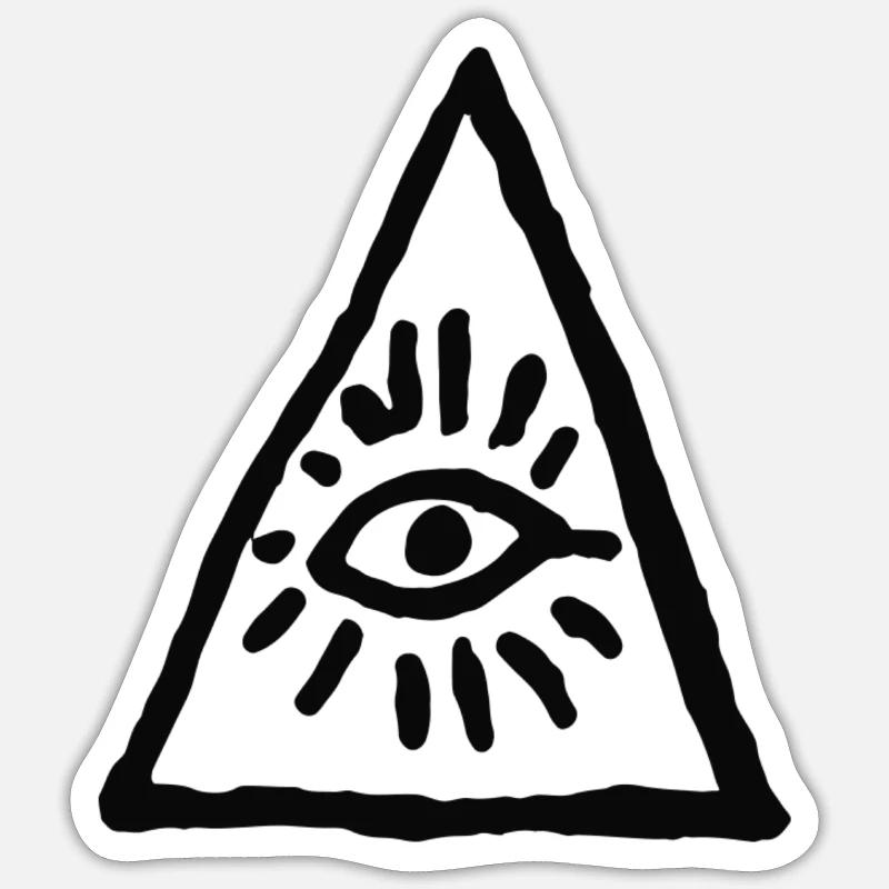 Iluminati - Sticker taille S (10 x 10 cm) - blanc mat