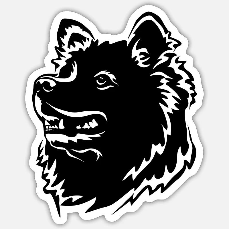 Samoyed Head Sticker size S (10 x 10 cm)