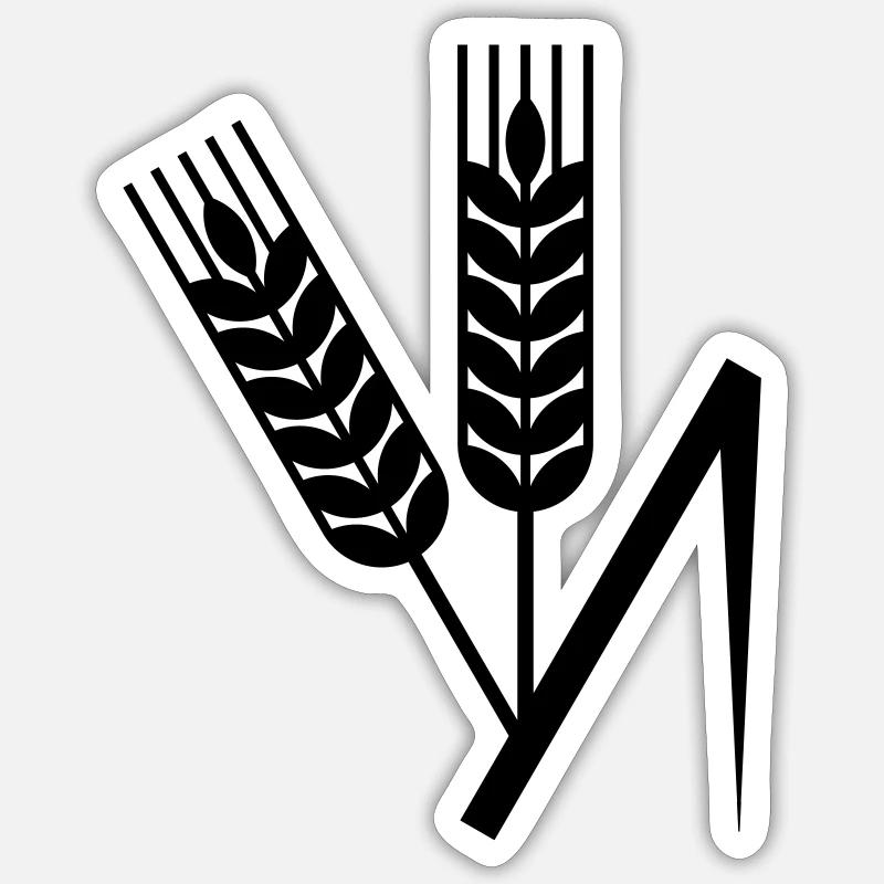 Garb Wheat - Sticker size S (10 x 10 cm) - white matte
