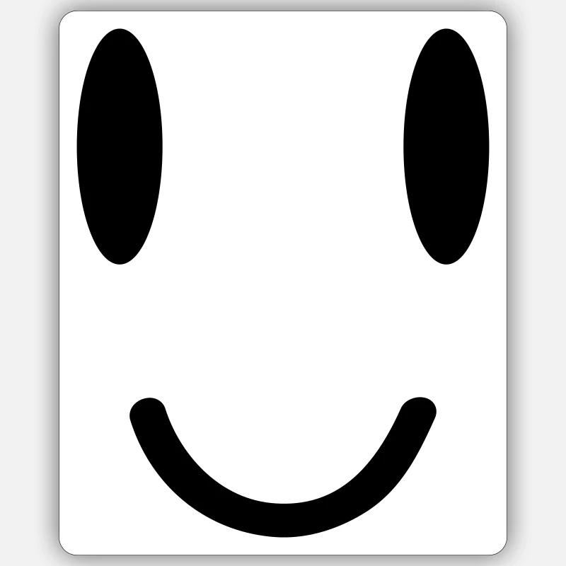 smile face - Sticker Größe S (10 x 10 cm) - Mattweiß