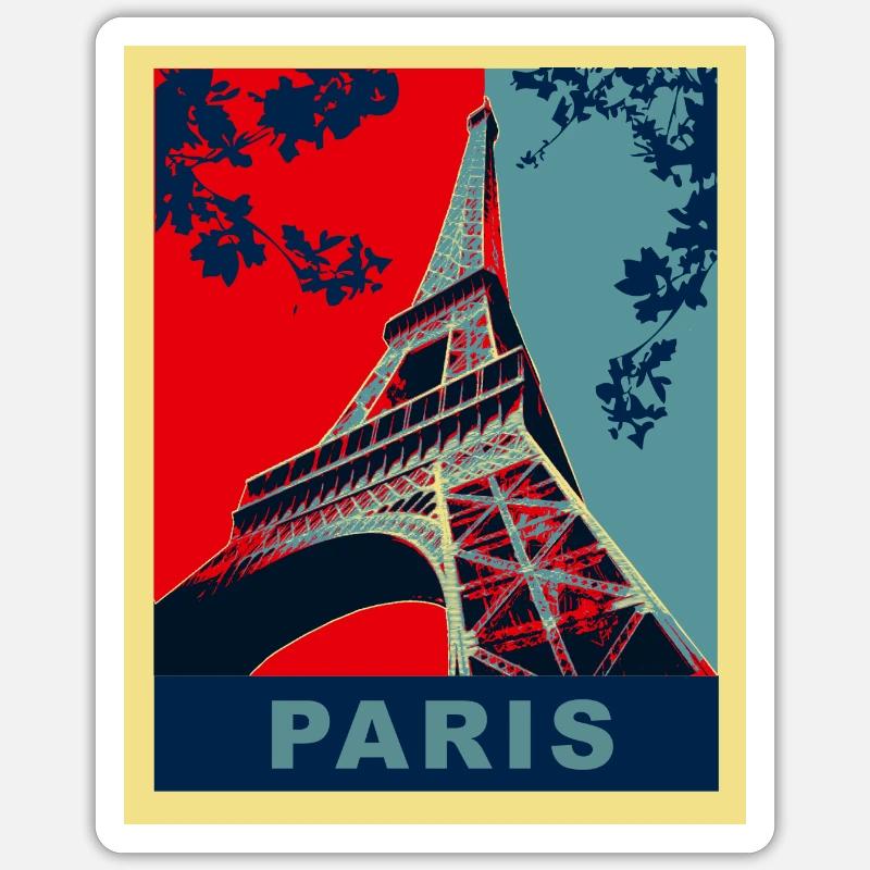 Paris - Sticker Größe S (10 x 10 cm) - Mattweiß