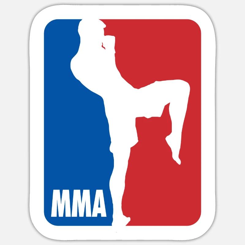 MMA-logo - Sticker størrelse S (10 x 10 cm) - mat hvid
