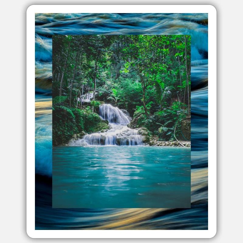 cascade Sticker taille S (10 x 10 cm)