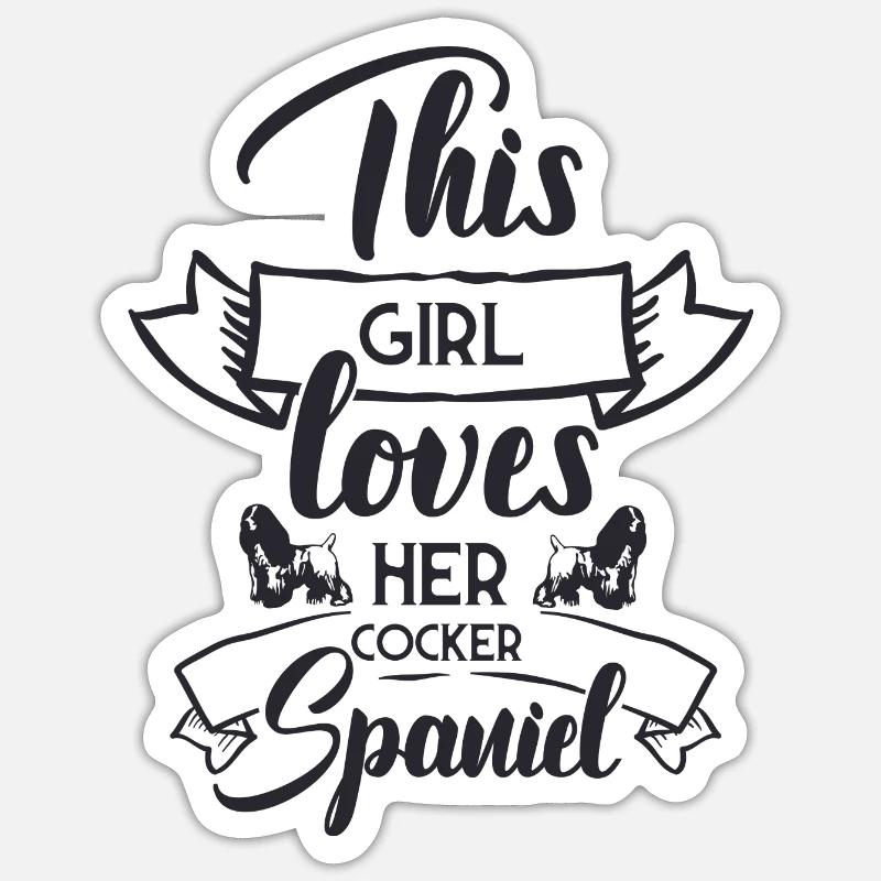 Cocker Spaniel Sticker Größe S (10 x 10 cm)