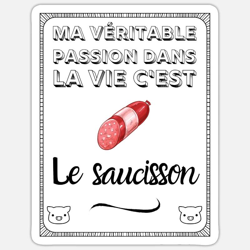 Saucisson Sticker taille S (10 x 10 cm)