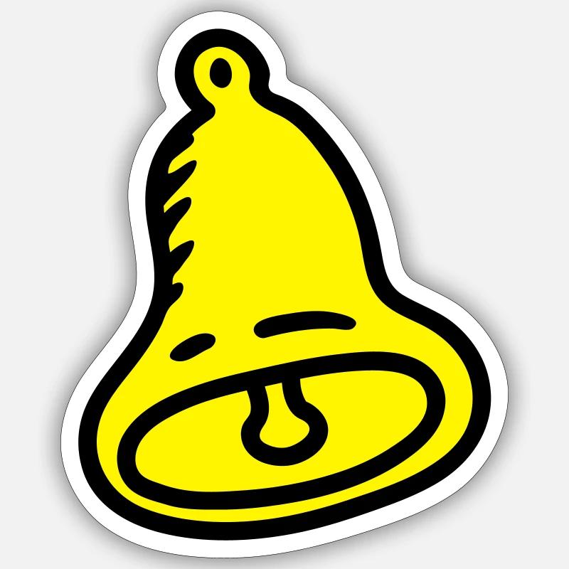 bell - Sticker size S (10 x 10 cm) - white matte