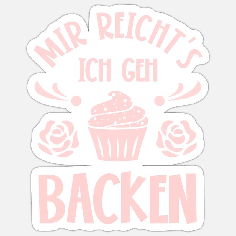 Backen Bäcker Bäckerin Sticker Größe S (10 x 10 cm)