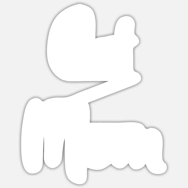 Chat Maman Sticker taille S (10 x 10 cm)