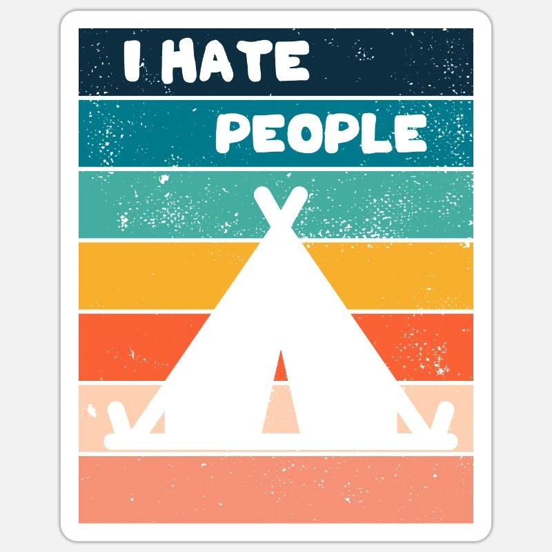 camp - Sticker size S (10 x 10 cm) - white matte
