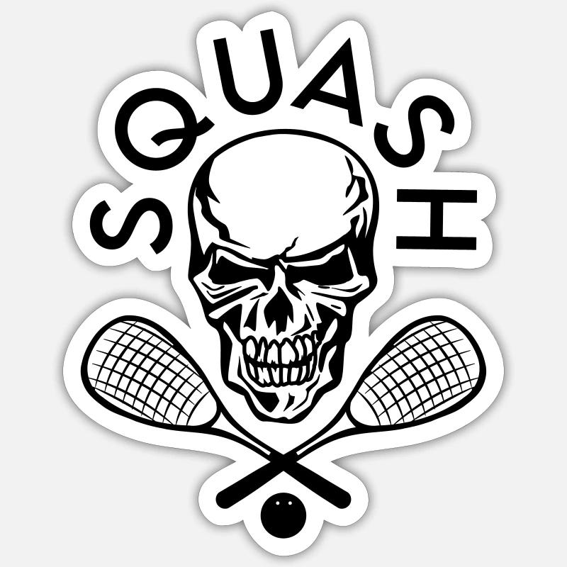 Squash - Sticker Größe S (10 x 10 cm) - Mattweiß