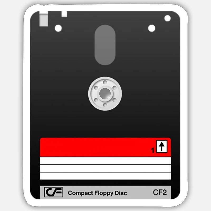 Amstrad 3" Diskette – Retro Tech 01 Symbol Sticker Größe S (10 x 10 cm)