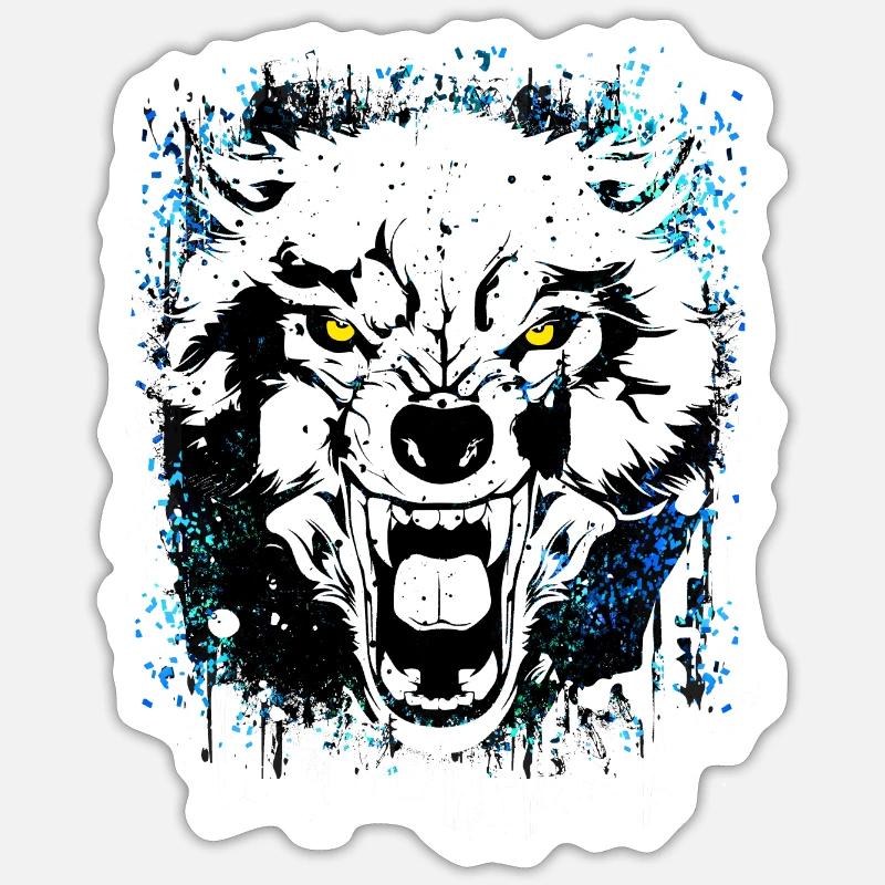 Wolf - Wolves - Werewolf - Wolf Pack - Full Moon Sticker size S (10 x 10 cm)
