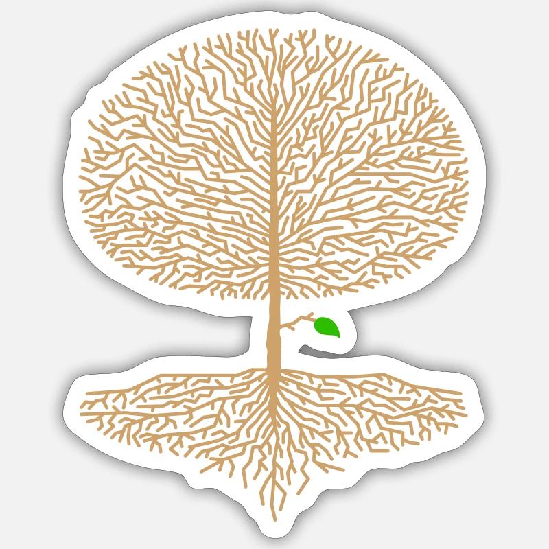 Deciduous Tree Crown Forest Oak Beech Nature Branch Hope Sticker size S (10 x 10 cm)