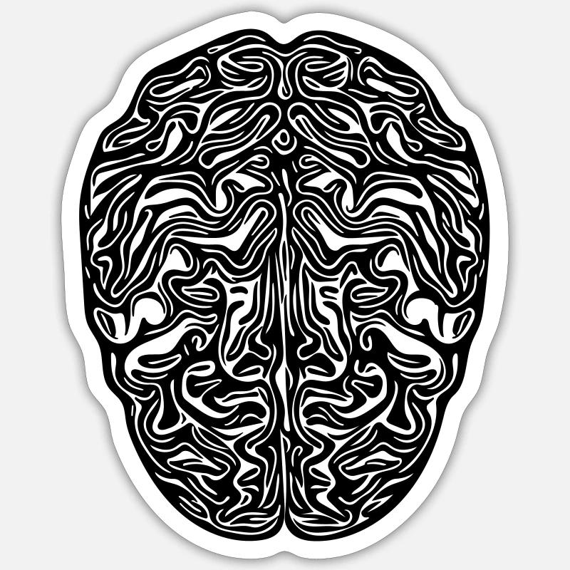 Cerveau - Vector anatomique Sticker taille S (10 x 10 cm)