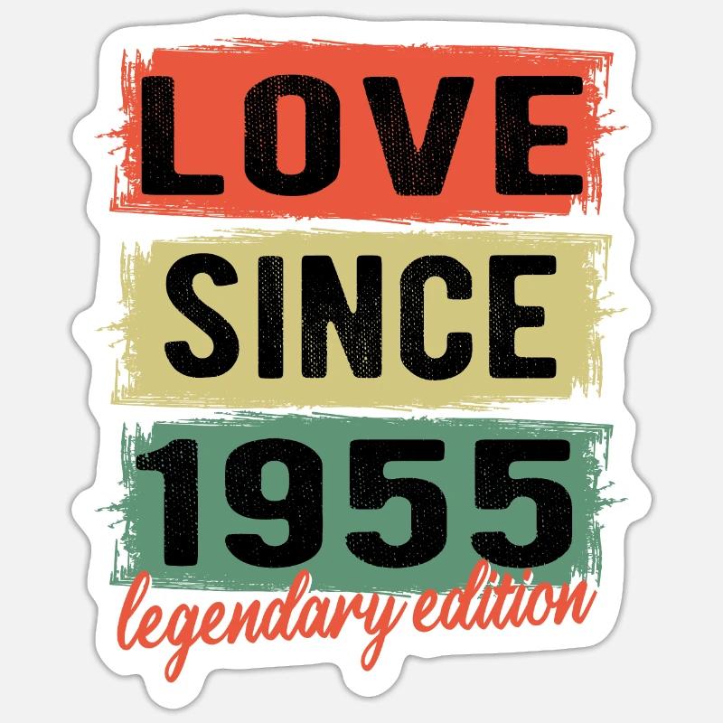 Awesome since 1955 - Sticker Größe S (10 x 10 cm) - Mattweiß