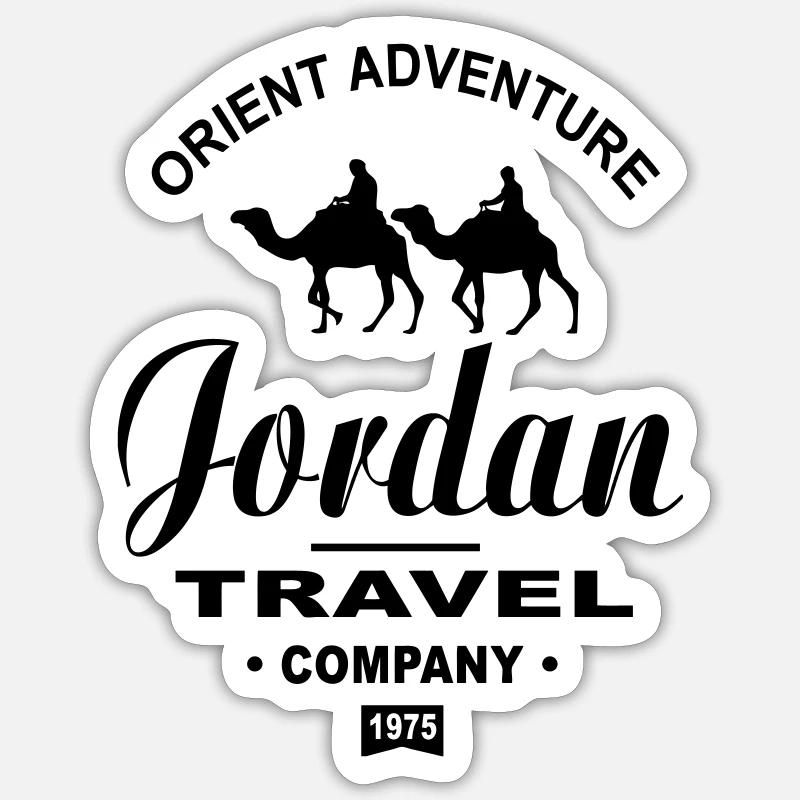 Jordanien - Dromedar - Kamel - Karawane Sticker Größe S (10 x 10 cm)