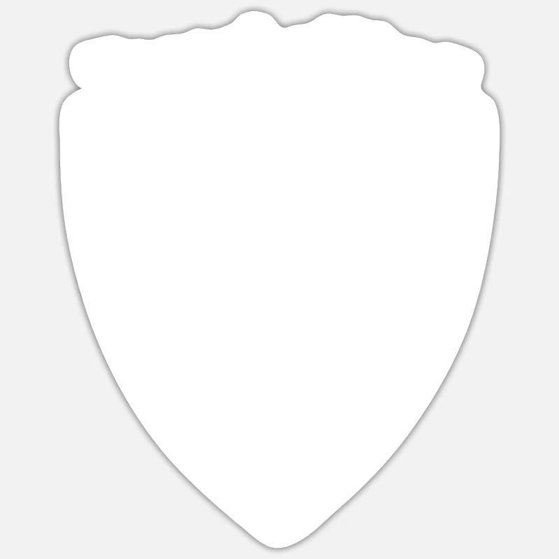 Terschelling Shield Blanc transparent Sticker taille S (10 x 10 cm)