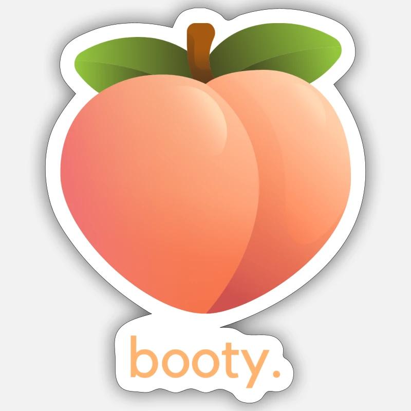 booty. - Sticker Größe S (10 x 10 cm) - Mattweiß