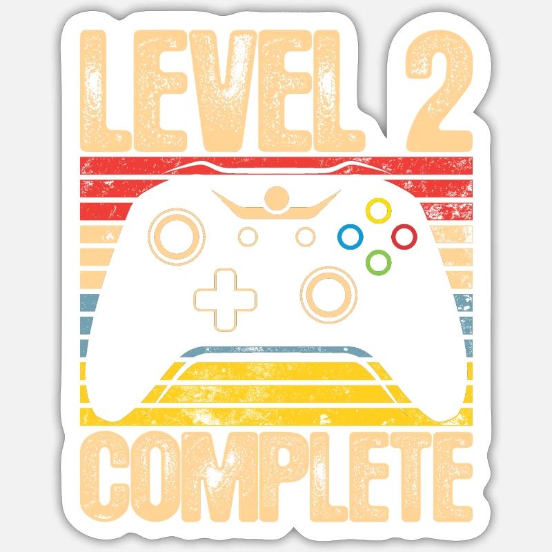 Level 2 Complete Controller - Sticker Größe S (10 x 10 cm) - Mattweiß