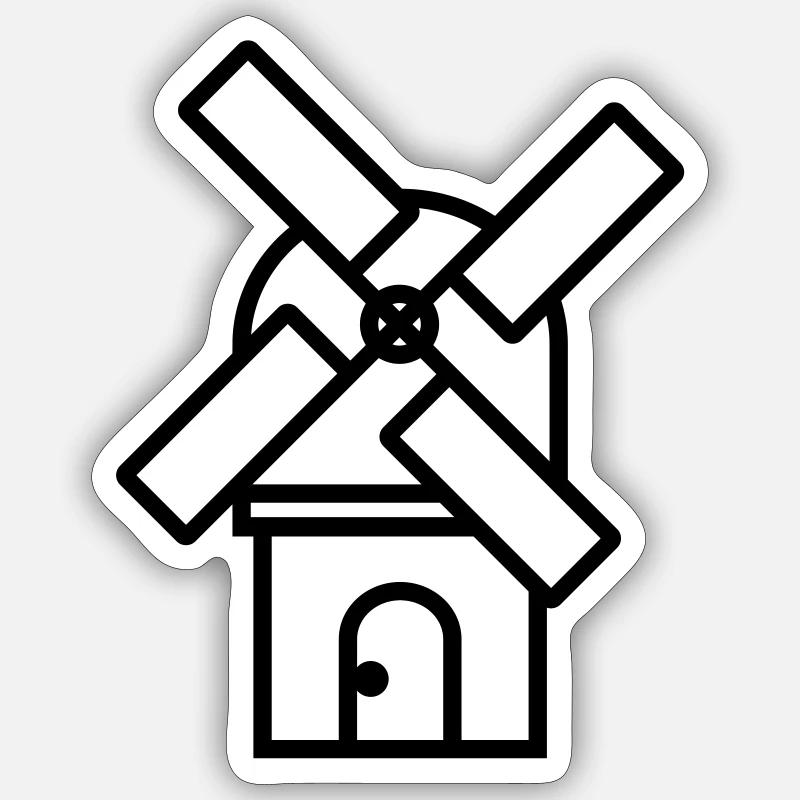 Moulin Sticker taille S (10 x 10 cm)