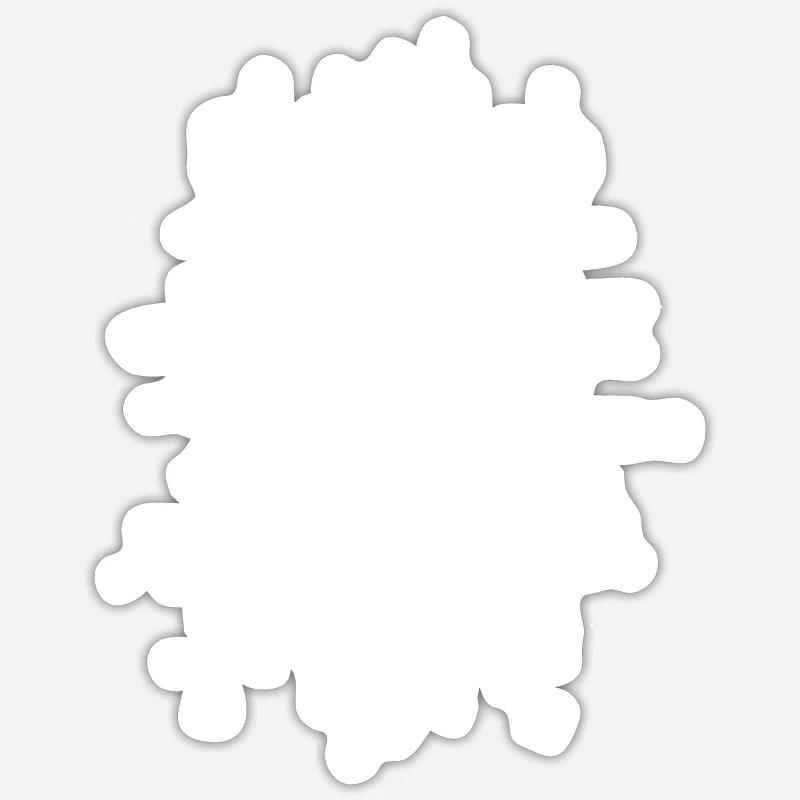Boho œil blanc - Sticker taille S (10 x 10 cm) - blanc mat
